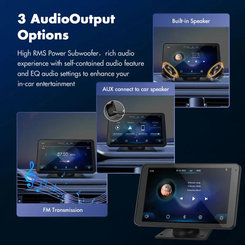 Portable CarPlay & Android Auto Screen