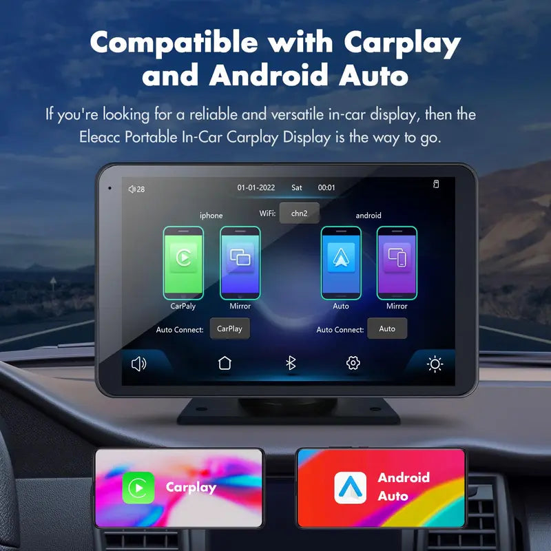 Portable CarPlay & Android Auto Screen