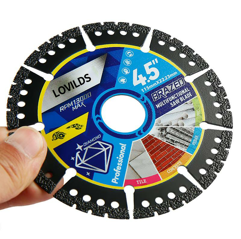 3PCS 4.5" Multi-Material Cutting Blades - Dry Cut Metal, Tile, Stone & Plastic - Angle Grinder Saw Blades for Alloy, Cast Iron & Marble (115mm) Tool Accessories