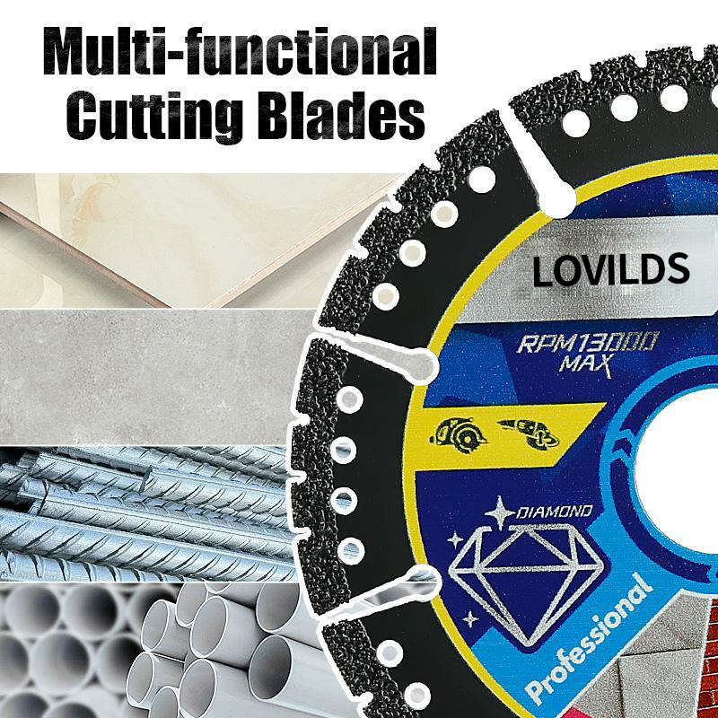 3PCS 4.5" Multi-Material Cutting Blades - Dry Cut Metal, Tile, Stone & Plastic - Angle Grinder Saw Blades for Alloy, Cast Iron & Marble (115mm) Tool Accessories