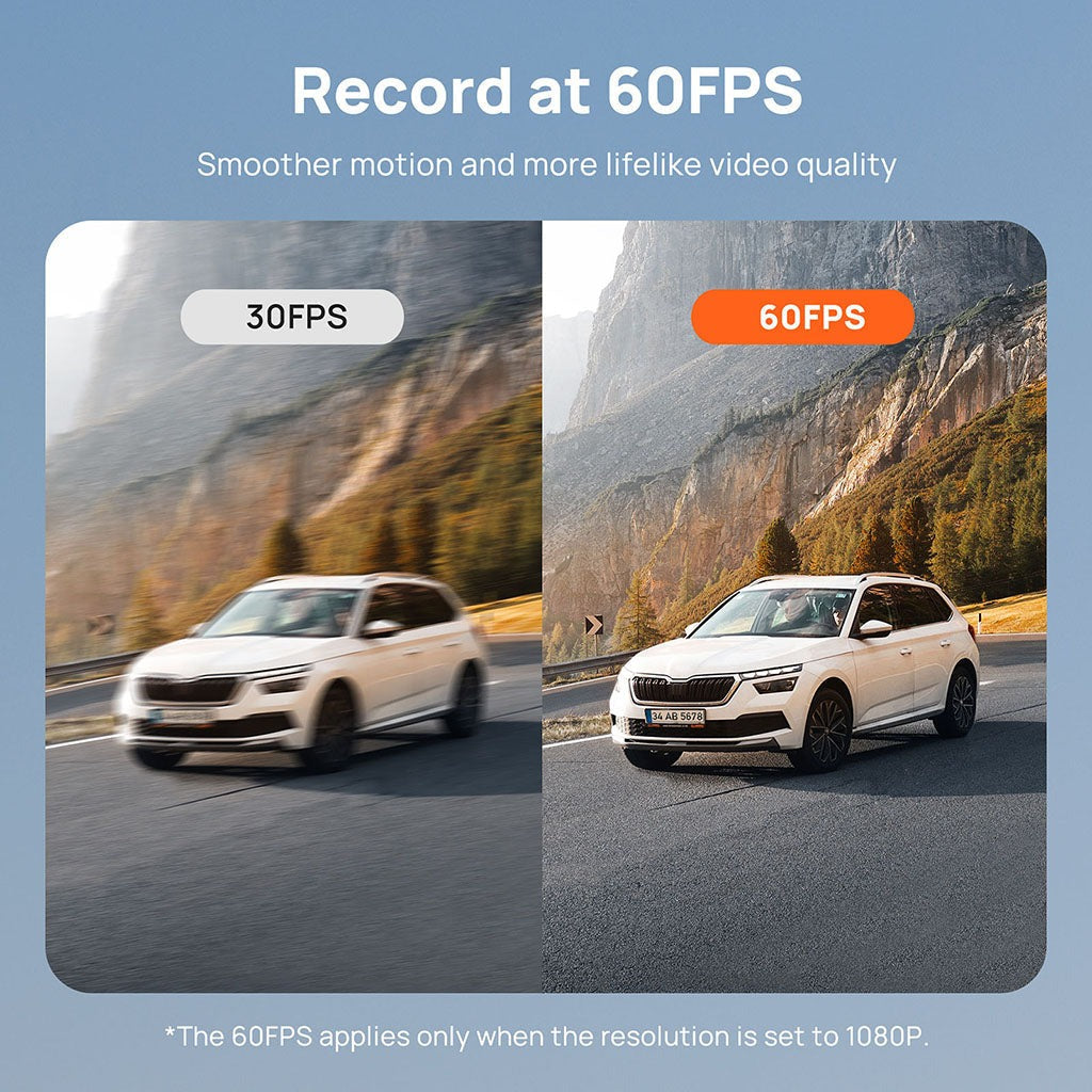 VisionPro DualCam Full HD, Night Vision, 180°Wide Angle, DVR, 24H Parking Mode