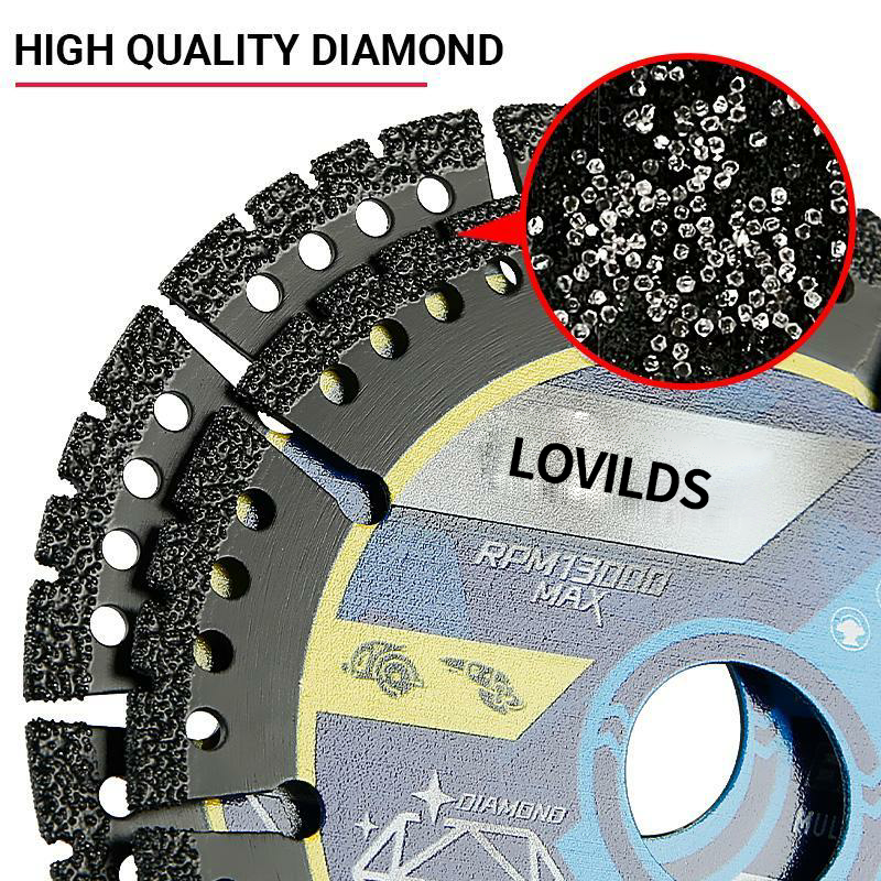 3PCS 4.5" Multi-Material Cutting Blades - Dry Cut Metal, Tile, Stone & Plastic - Angle Grinder Saw Blades for Alloy, Cast Iron & Marble (115mm) Tool Accessories